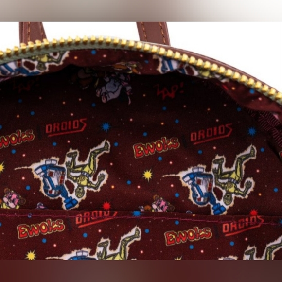 Loungefly Ewoks and Droids Glow in the Dark Mini Backpack - Picture 8 of 8
